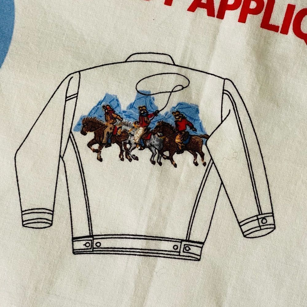 Vintage Western Rodeo Cowboy Bronco Appliqué Fabric Panel - Picture 5 of 15